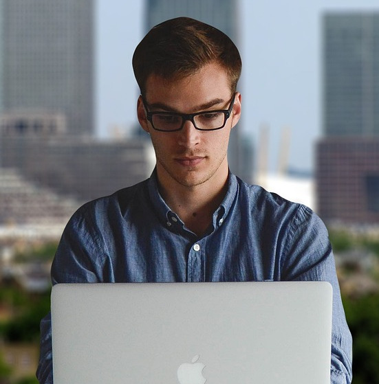 Man Using Laptop